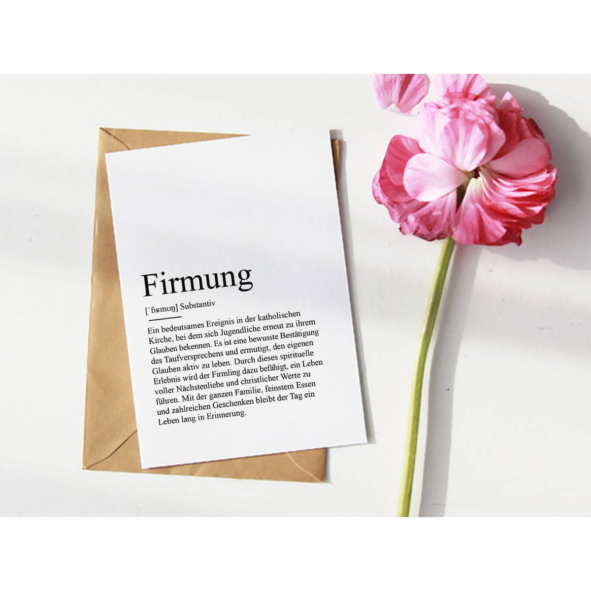 Definition "Firmung" Grußkarte