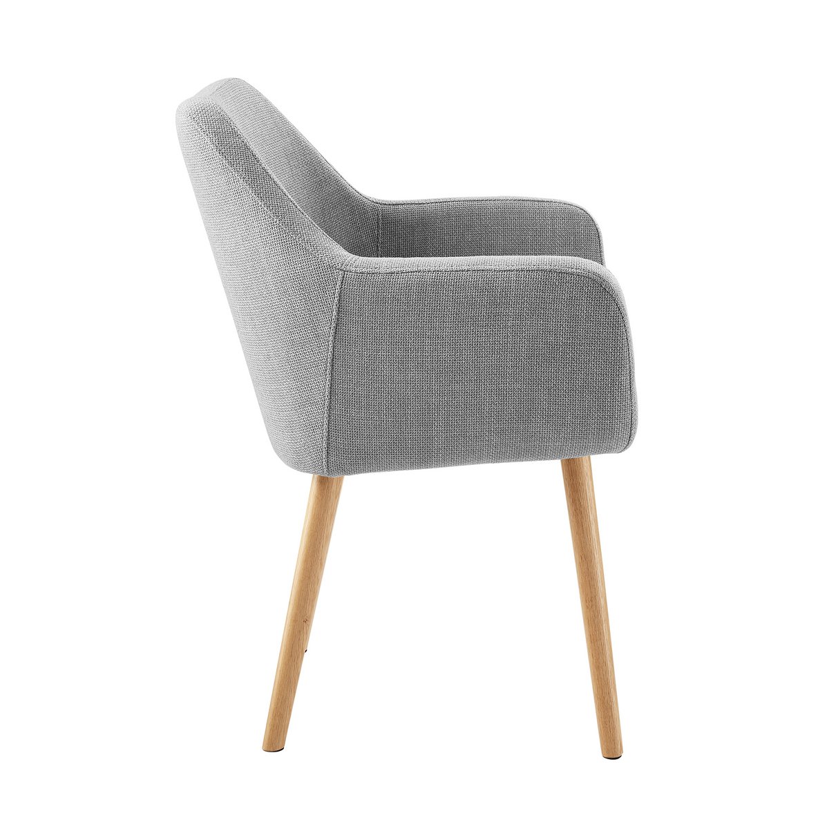 Fauteuil tissu structurel gris clair
