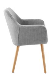 Armchair structural fabric light gray