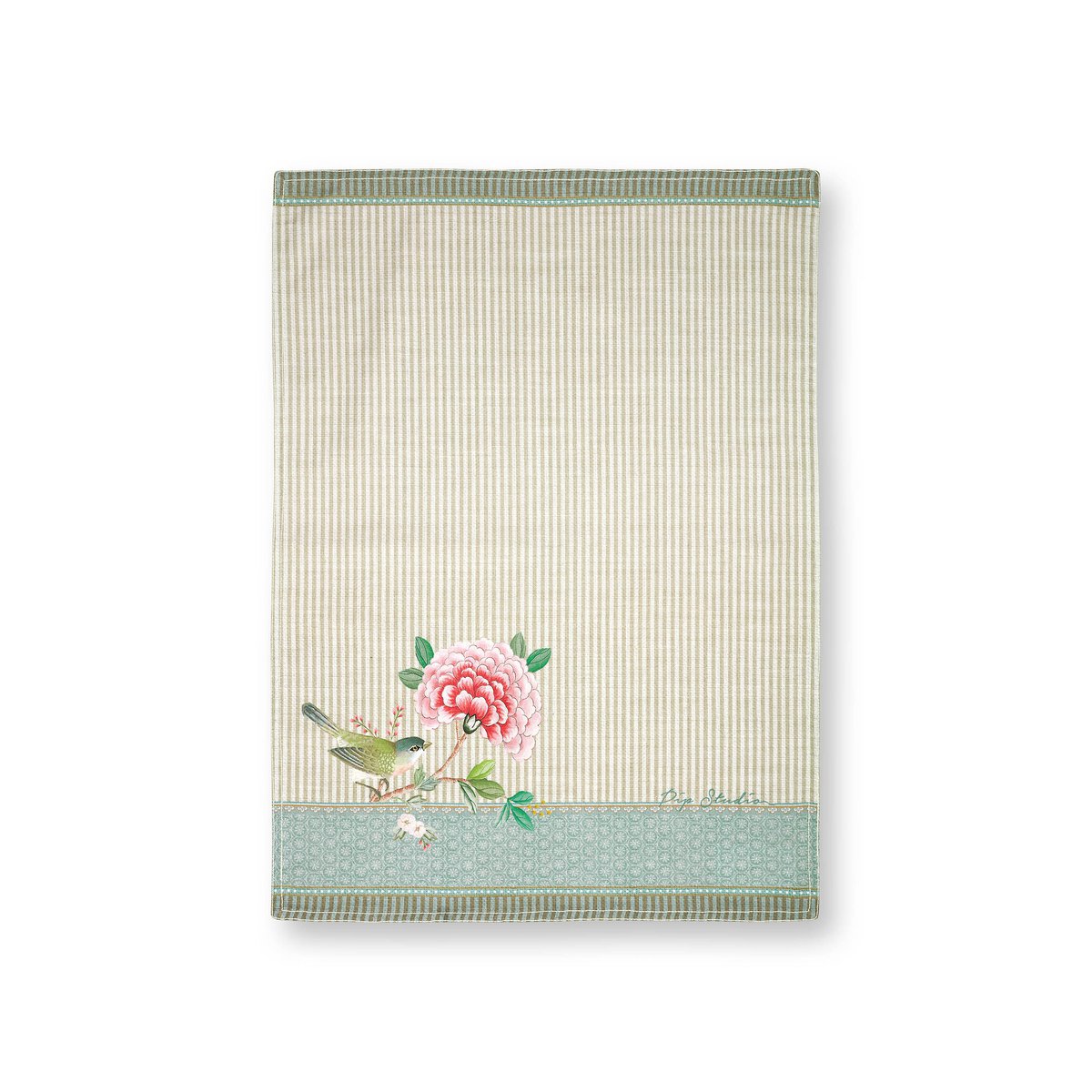 Tea Towel Blushing Birds Khaki 50x70cm
