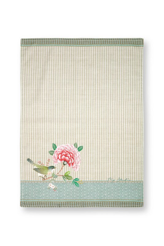 Tea Towel Blushing Birds Khaki 50x70cm
