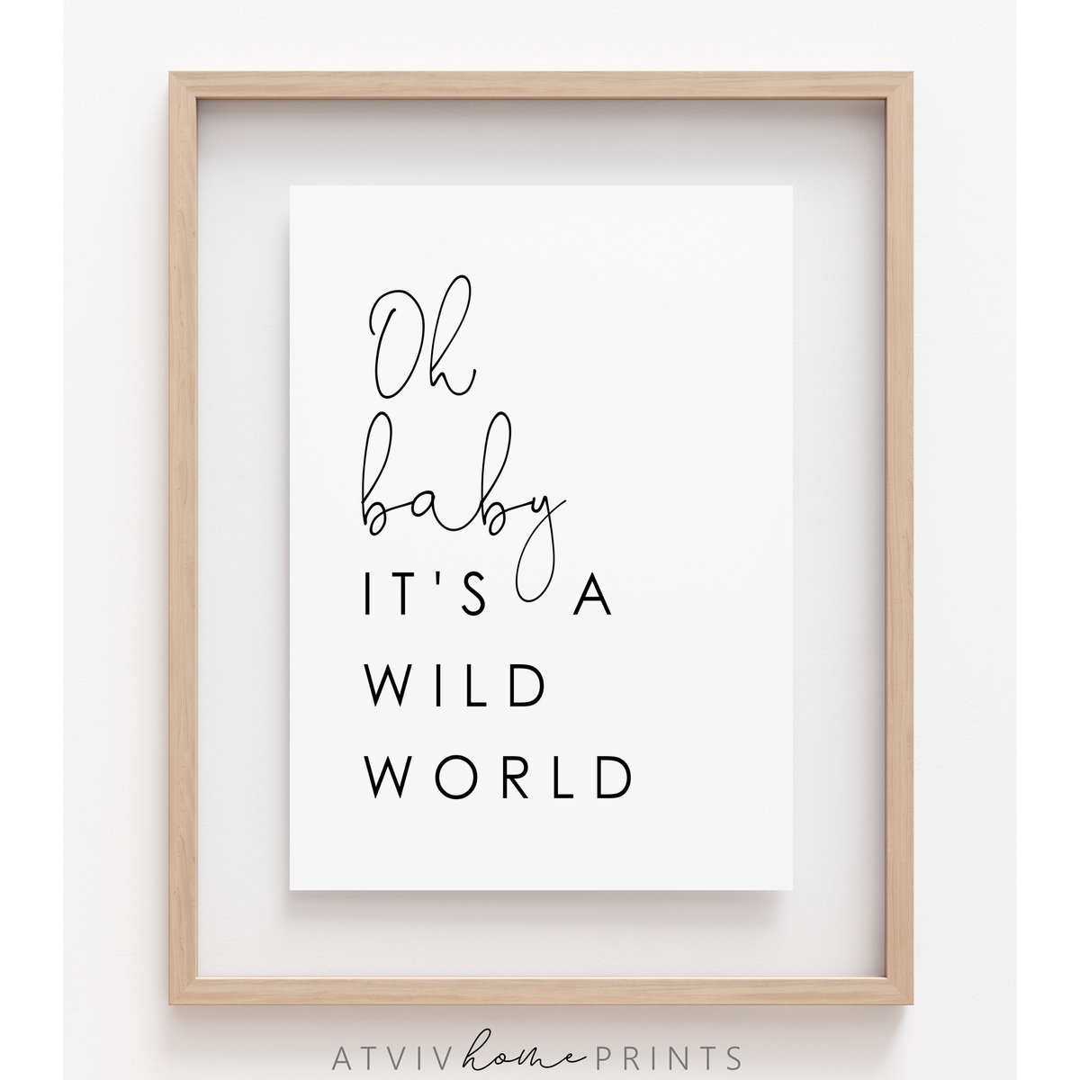 Oh baby è un poster del mondo selvaggio, poster della scuola materna neutro, poster della stanza delle ragazze, poster del safari, poster della stanza dei ragazzi, poster per bambini, poster della giungla, arredamento della giungla