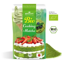 Organic Culinary Matcha Powder from Japan, available in 100g, 200g, and 500g sizes. This high-quality matcha is perfect for cooking, baking, and adding to beverages.