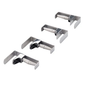 Set van 4 Fackelmann Tecno roestvrijstalen tafelkleedclips