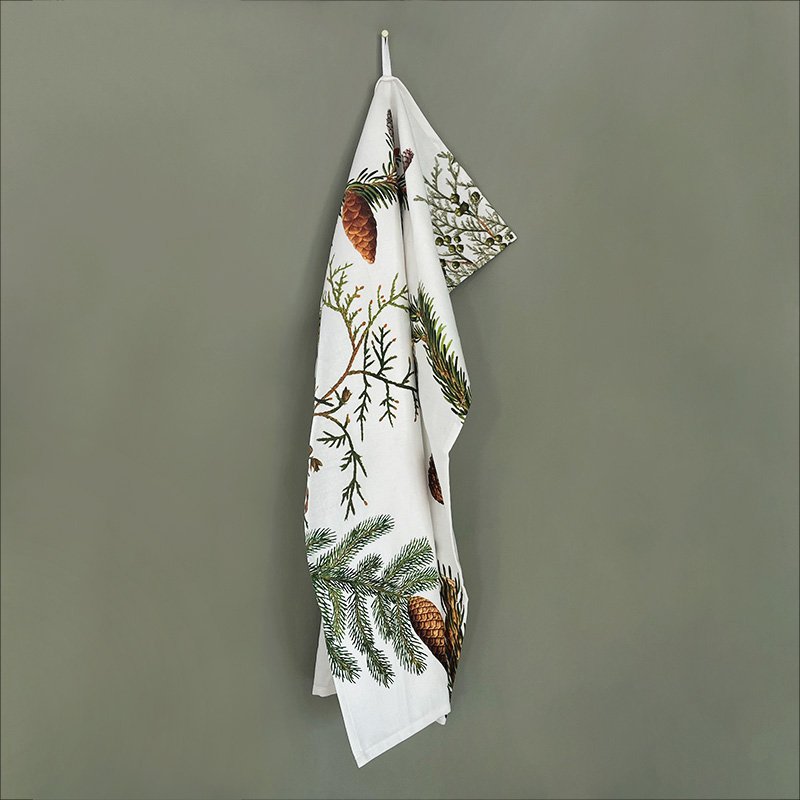 Organic tea towel - Pine trees