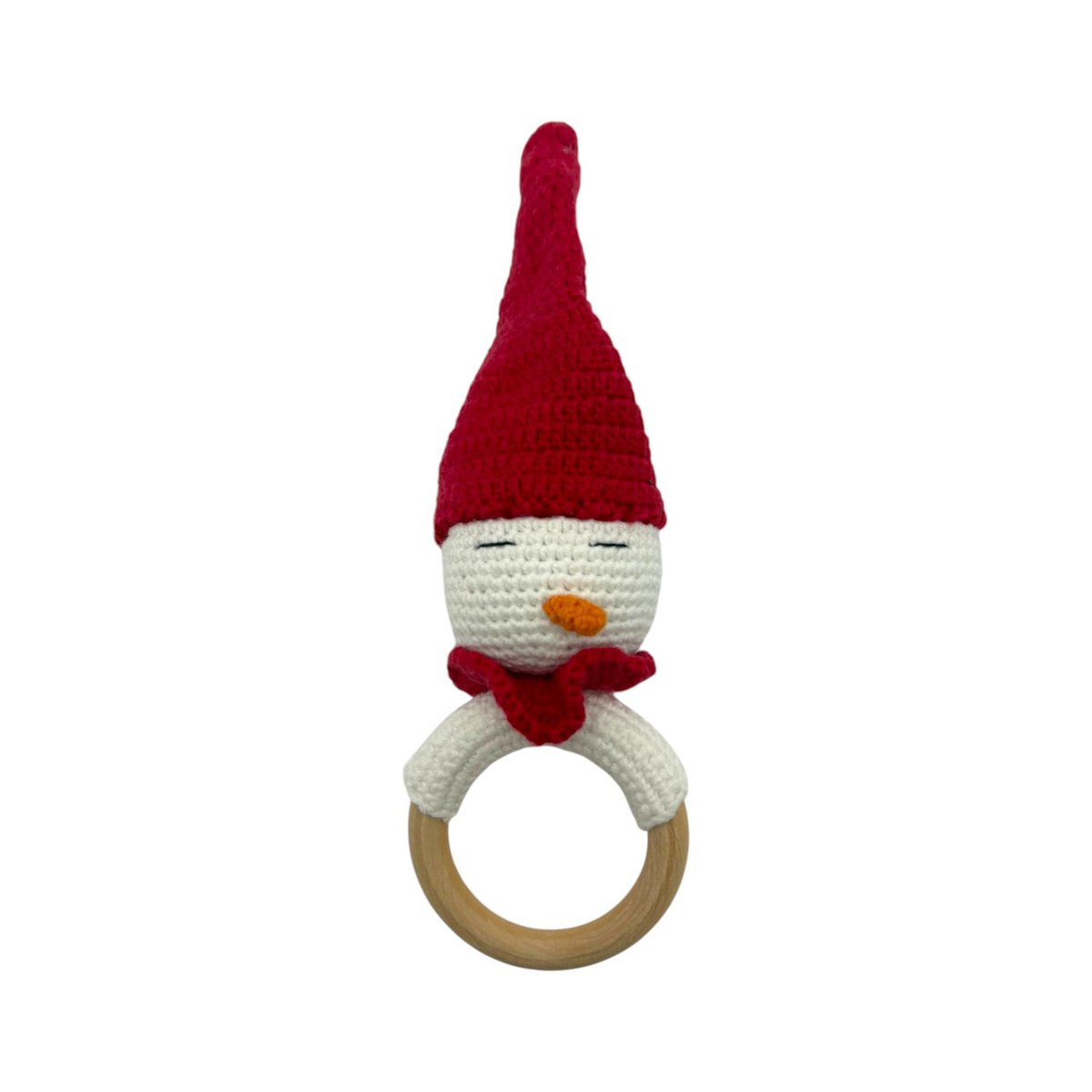 Handmade baby rattle - Christmas gnome