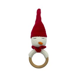 Handmade baby rattle - Christmas gnome