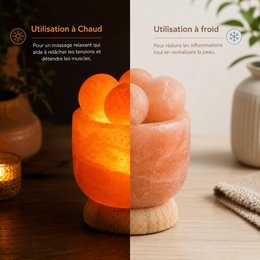 Himalayan Salt Crystal Lamp – 4 massage balls 2Kg – Natural Material – Gift and Decoration Idea
