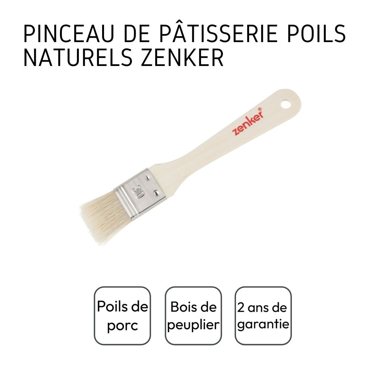 Pędzel kuchenny i cukierniczy 19 cm z naturalnego włosia Zenker