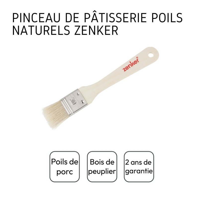 Pędzel kuchenny i cukierniczy 19 cm z naturalnego włosia Zenker