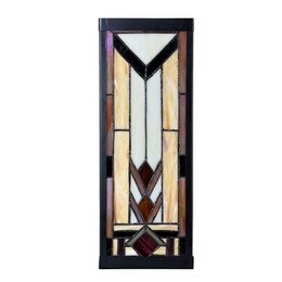 Tiffany væglampe 14x16x40 cm beige glas