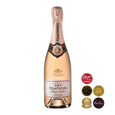 6 Flaschen Méthode Cap Classique Kaapse Vonkel Brut Rosè 2019 - Simonsig