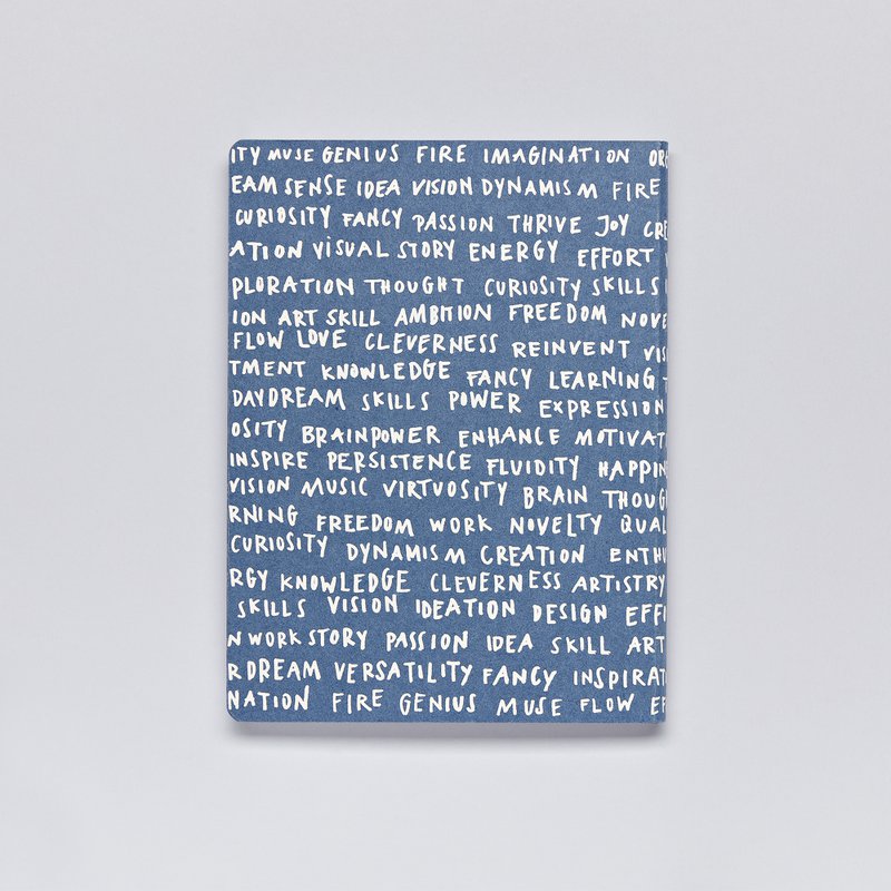 Giochi di parole - Grafica L | Quaderno A5+ | Diario punteggiato | Punti da 3,5 mm | 256 pagine numerate | Carta Premium da 120 g | ricicla Denim - Materiale | prodotto in modo sostenibile in Germania