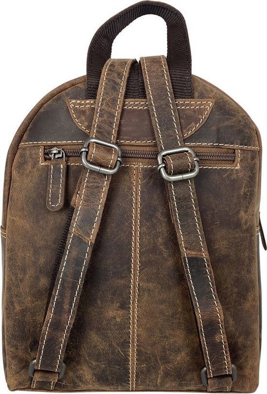 Kleiner Cognac Leder -Rucksack für Frauen - Arrigo Buffalo