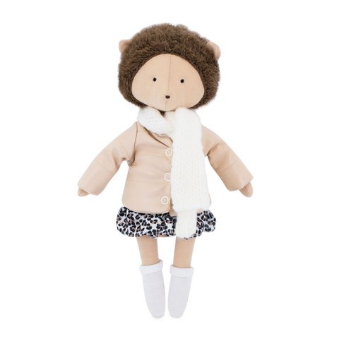 Cotton soft toy, Cotti Motti - Henry the Hedgehog: Leather Down Jacket (30 cm)