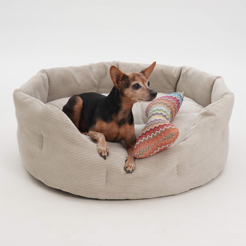 Hundekörbchen Chelsea Cord gravel