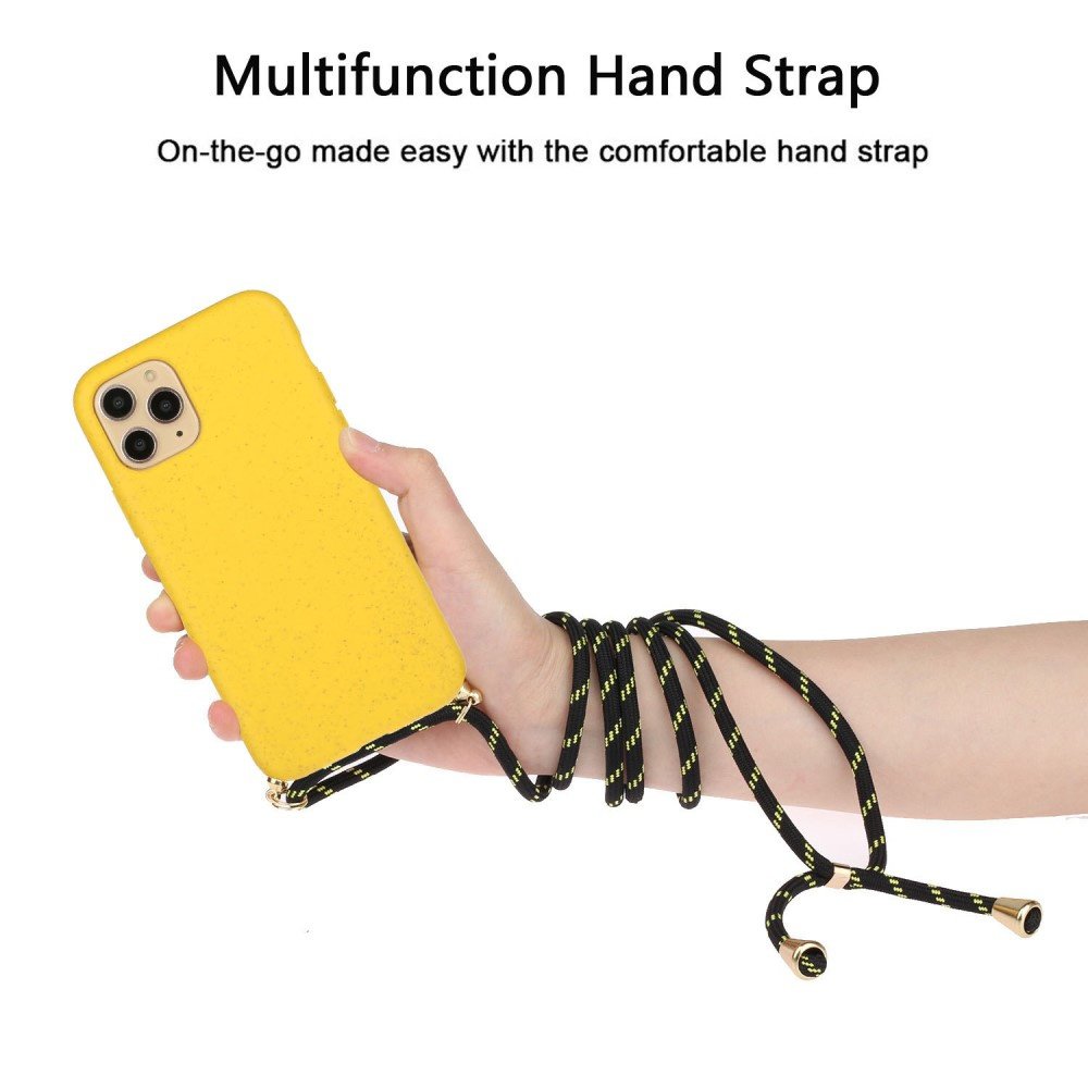 Lunso - Coque arrière avec cordon - iPhone 11 Pro - Jaune