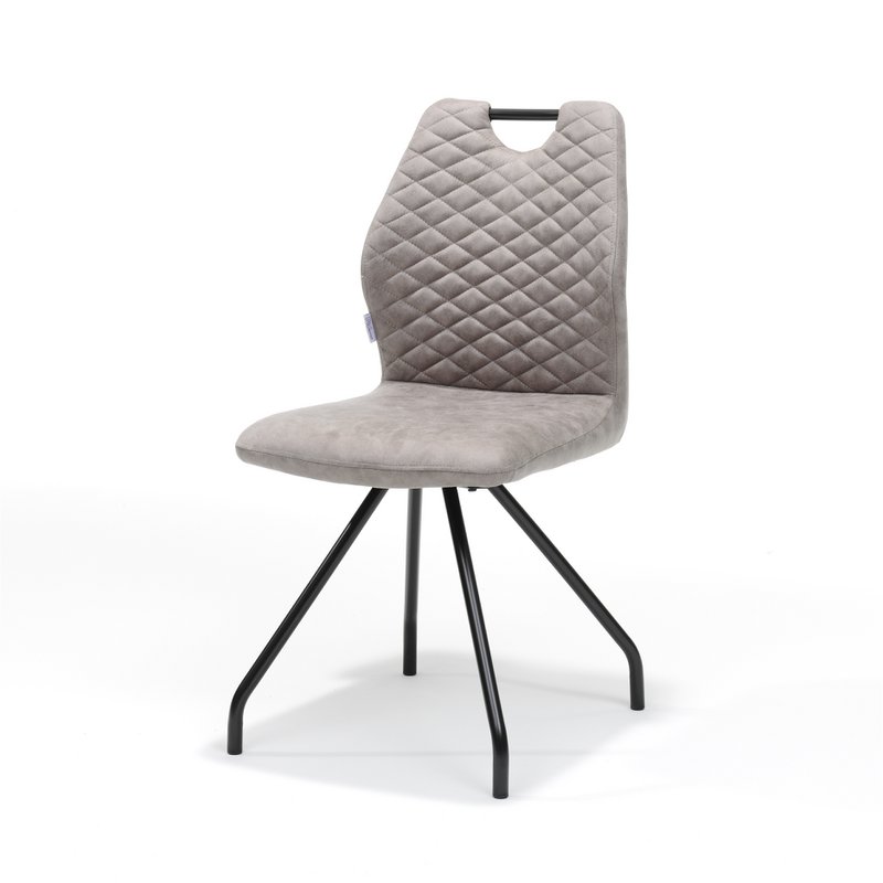 Stuhl Carlos Black Stoff weiche Kiesel
