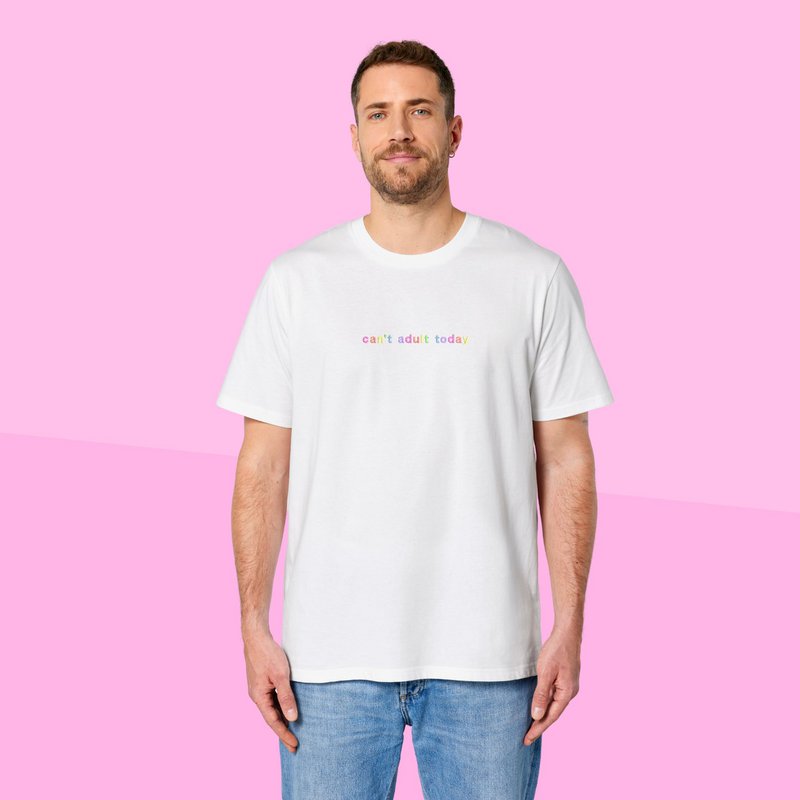 CANT'T ADULT TODAY T-shirt unisex z bawełny organicznej