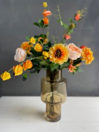 Kunstige blomster - Buket L - Pretty Orange - 80cm
