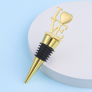 Metal cap for bottle - Silver or gold - Love