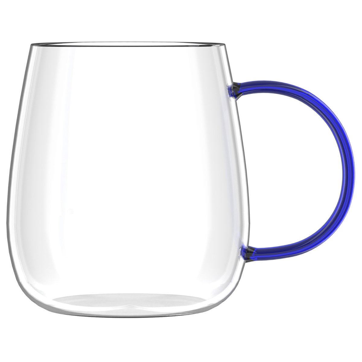 SET de 2 vasos de una pared con mango azul 400ml BOLLA 1135