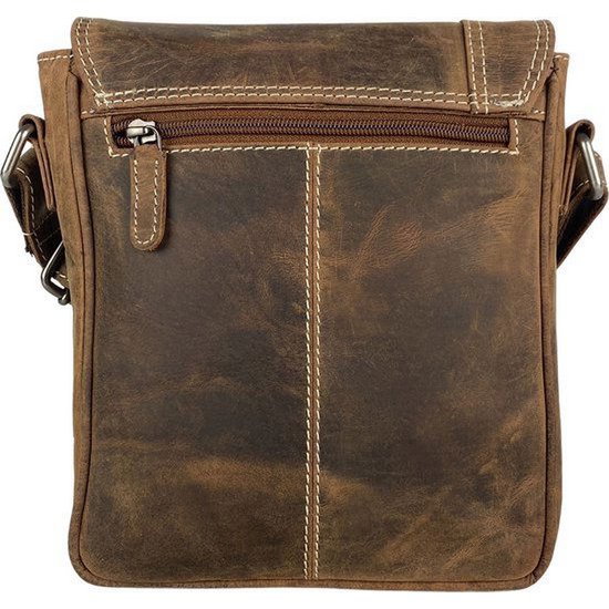 Bolso de hombro de cuero de búfalo con cognac de Arrigo - Versátil Crossbody Bols