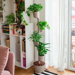 Selvvandende lodret plantekasse 4 potter