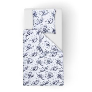 Bed linen Black Flowers 155x220cm