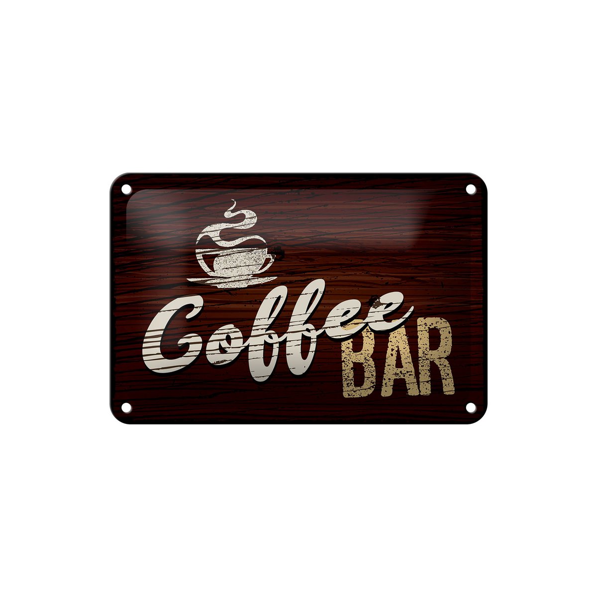 Targa in latta con scritta 18x12 cm Decorazione Bar Caffetteria