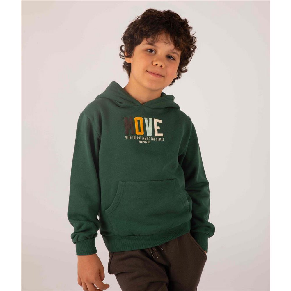 Muévete con el ritmo sudadera con capucha bordada