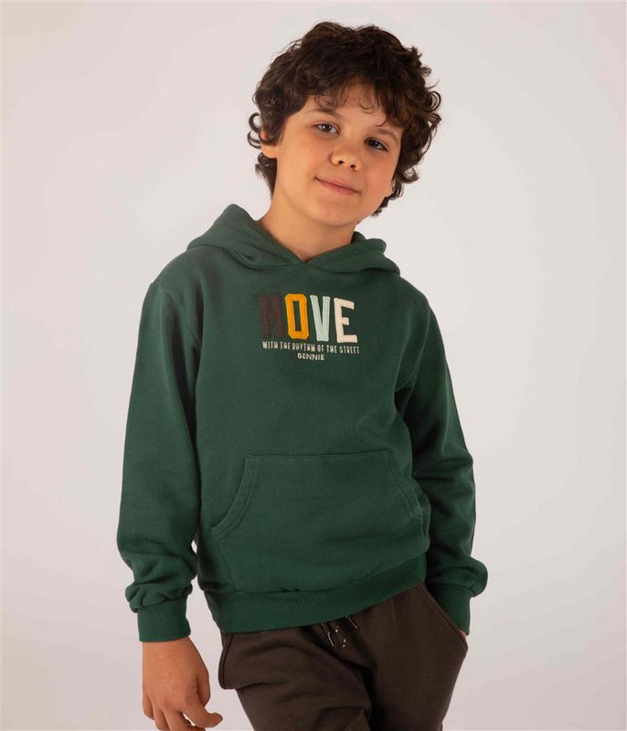Muévete con el ritmo sudadera con capucha bordada