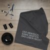 Theedoek grijs, HET WASSEN KAN WACHTEN ..., wit
