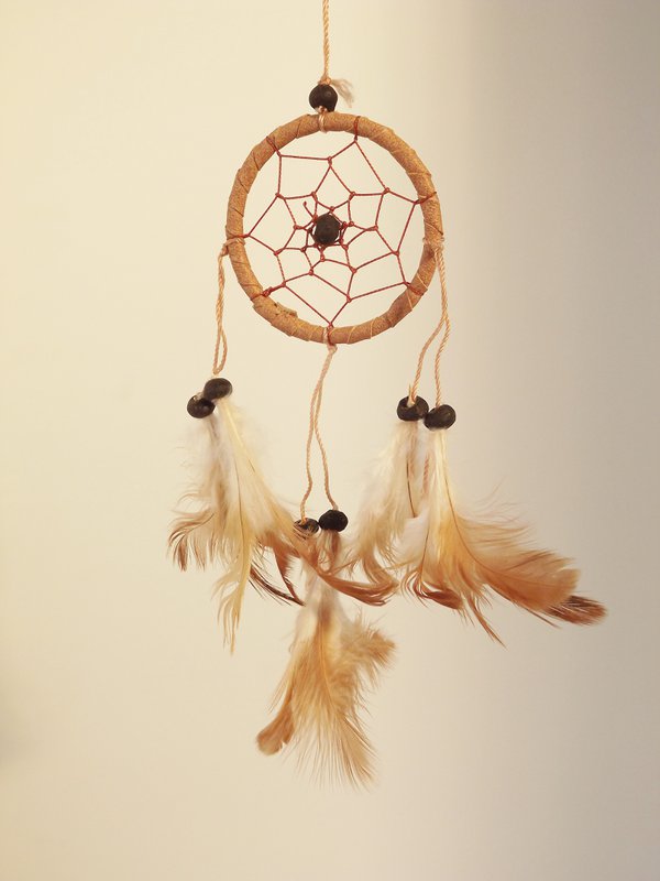 Mini leather dreamcatcher