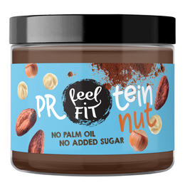 Feel fit Protein-Nuss-Kakao-Haselnuss-Aufstrich, Proteincreme 17 %, ohne Zuckerzusatz, ohne Palmöl, 200 g