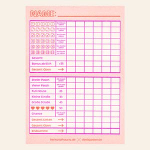 Risography - Cube game - Neon Orange (9.7 x 13.8 cm)