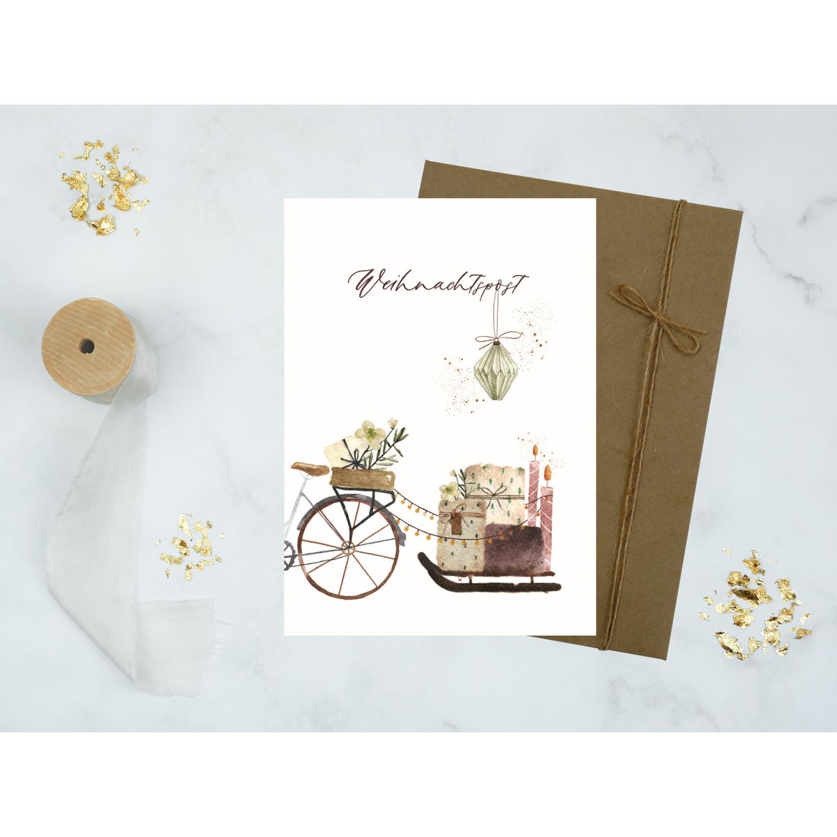 Christmas card "Christmas mail"