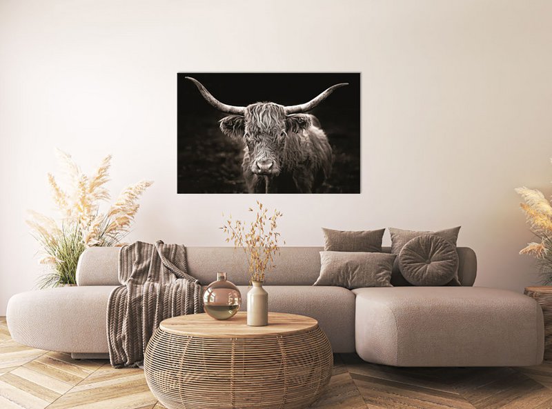 Wandbild HOCHLANDRIND ca. 78x118 cm  Leinwandbild Keilrahmen Deko modern