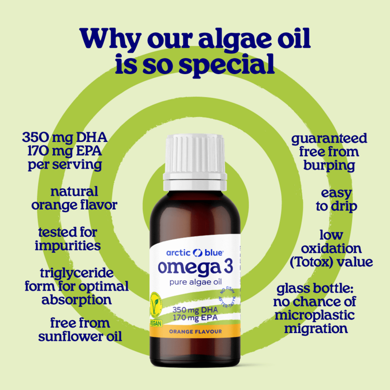 Algeolie DHA og EPA - Dråber - Vegansk (flaske 30 ml)