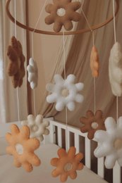 Handgemaakte Bloemen Muziekmobiel - Boxmobiel - Baby mobile - mobile wickeltisch