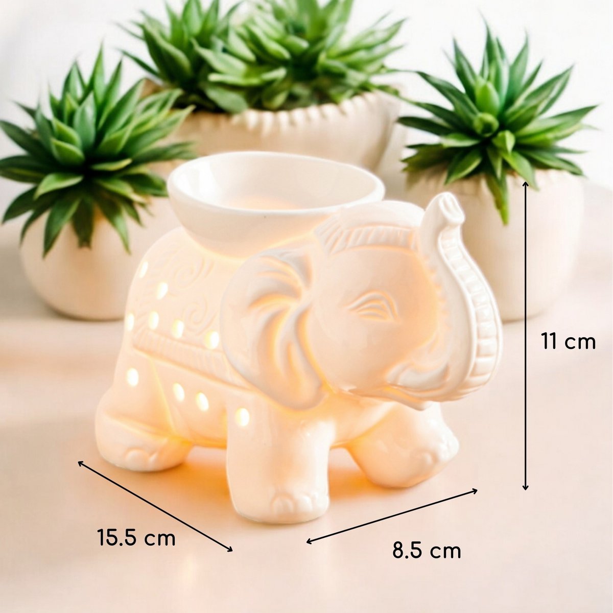 Ceramy series perfume burner - White Tandor - Scented Atmosphere - Fashionable handcrafted object - Easy aromatherapy