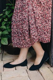 Ruskind klassiske ballerinaer - Audrey - Sort 34-42