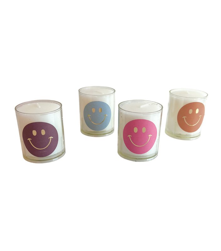 Stimmungskerze Smiley Mehrfarbig