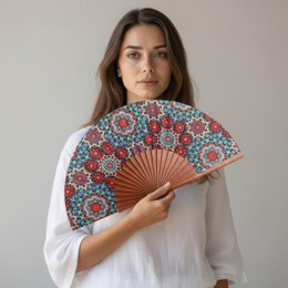 Folding Silk Fan Baraka V1