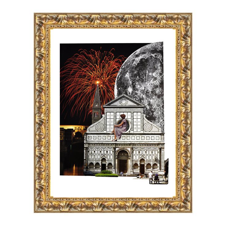 Collager dedikeret til Firenze - Fine Print Analog Collage