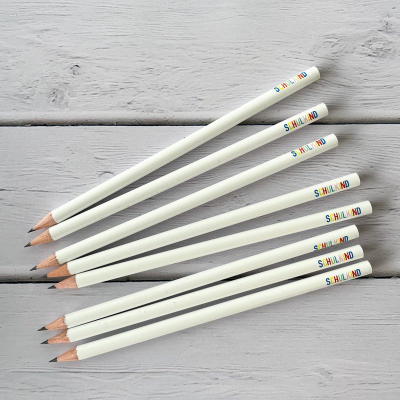 Potlood “Schoolkind” – wit – cadeau voor schoolinschrijving