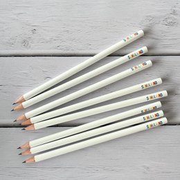 Potlood “Schoolkind” – wit – cadeau voor schoolinschrijving