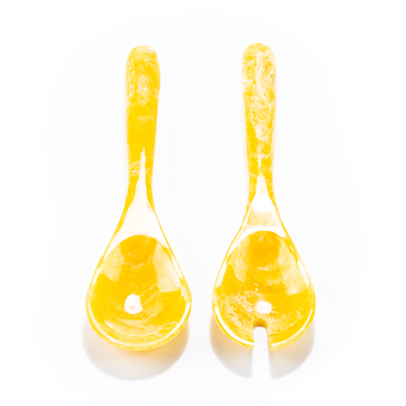Salad servers | Spoon and Fork | Pavone | Yellow sun