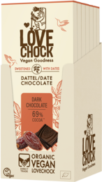 Cioccolato puro addolcizzato con date 69% di cacao - biologico, vegano, resistente