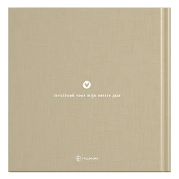 Fyllbooks Babybuch „Mein erstes Jahr“ – Leinen Taupe